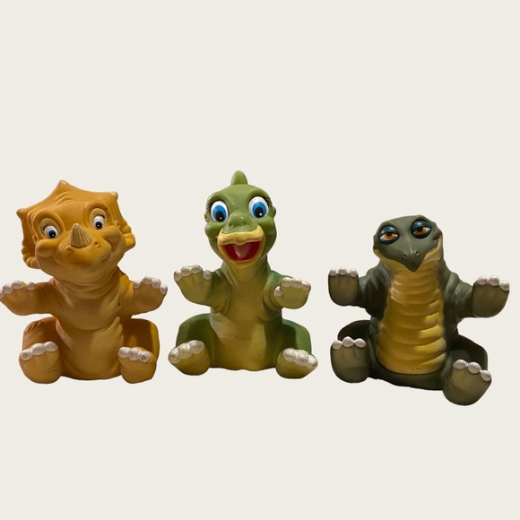 Disney Other - 1988 The Land Before Time Pizza Hut Puppets, Duckies, Spike and Cerra.